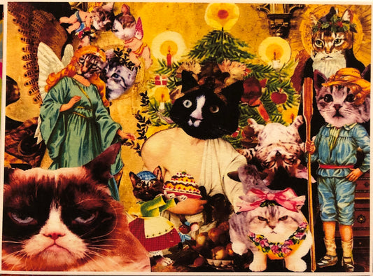 Julekattecollagekort